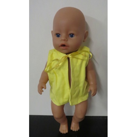 vestje geel baby born 43cm