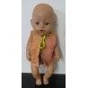 vestje oranje  baby born 43cm