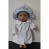 regenjas wit met meerminnen blauw baby born 43cm