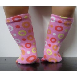 kniekoussen roze circels baby born 43cm
