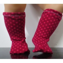 kniekoussen rood stippen baby born 43cm