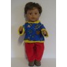 capuchontrui setje blauw space baby born 43cm