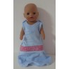 slaapzak blauw streep roze baby born little 36cm