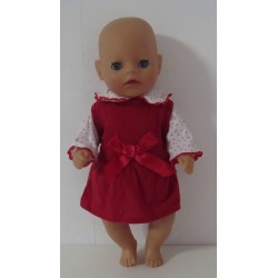 jurk setje rood baby born little 36cm