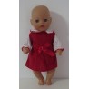 jurk setje rood baby born little 36cm