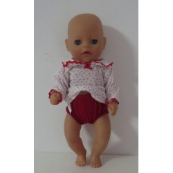 jurk setje rood baby born little 36cm
