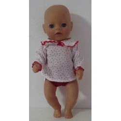 jurk setje rood baby born little 36cm