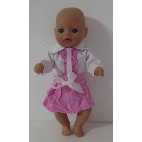 rok setje roze baby born little 36cm