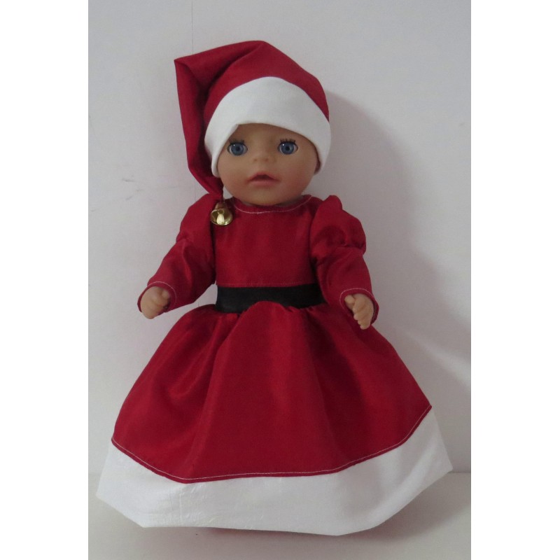 kerstvrouwjurk baby born little 36cm