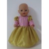 prinsessenjurk goud met roze baby born little 36cm
