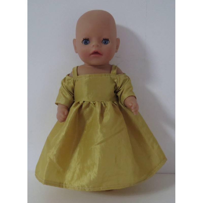 prinsessenjurk goud baby born little 36cm