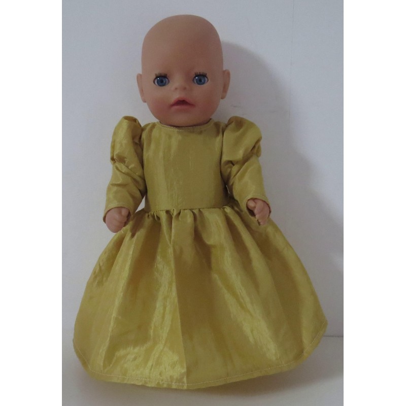prinsessenjurk goud baby born little 36cm