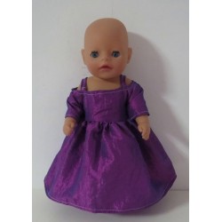 prinsessenjurk paars baby born little 36cm