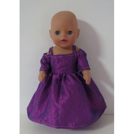 prinsessenjurk paars baby born little 36cm
