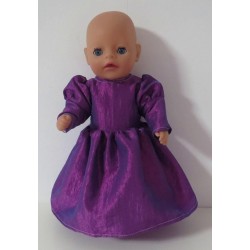 prinsessenjurk paars baby born little 36cm