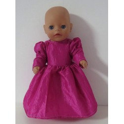 prinsessenjurk hard roze baby born little 36cm