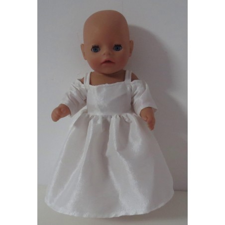 prinsessenjurk wit baby born little 36cm