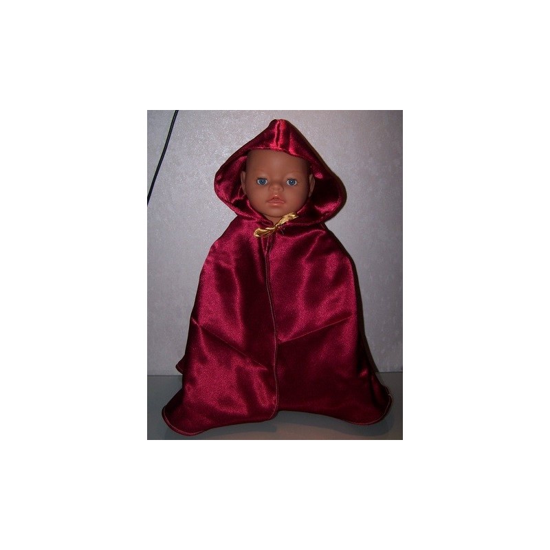 prinsessencape rood baby born 43cm