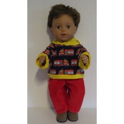capuchontrui setje brandweer  baby born 43cm