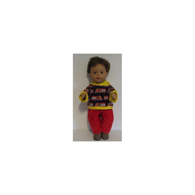 capuchontrui setje brandweer  baby born 43cm