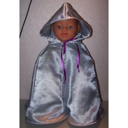 prinsessencape zilver baby born 43cm