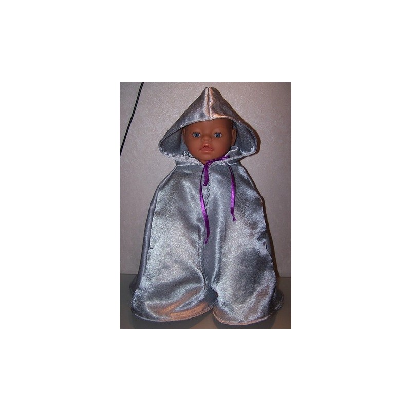 prinsessencape zilver baby born 43cm