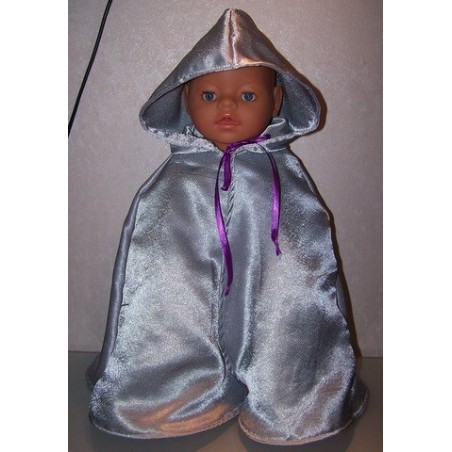 prinsessencape zilver baby born 43cm