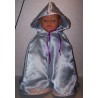 prinsessencape zilver baby born 43cm