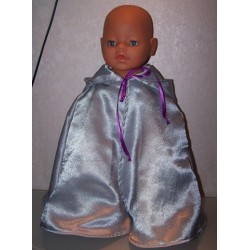 prinsessencape zilver baby born 43cm