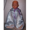 prinsessencape zilver baby born 43cm