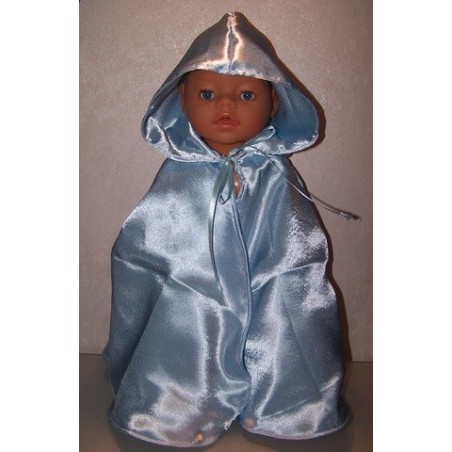 prinsessencape blauw baby born 43cm