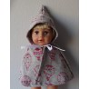 wintercape grijs luchtballonen baby born 43cm