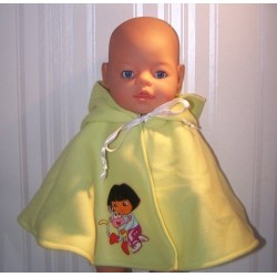 wintercape licht groen dora baby born 43cm