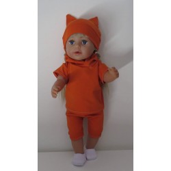 capuchontrui setje oranje baby born 43cm