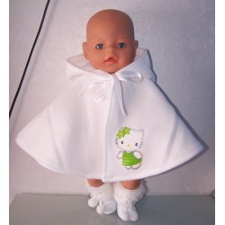 wintercape hello kitty groen baby born 43cm