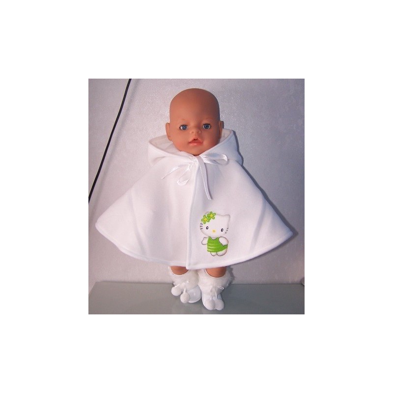 wintercape hello kitty groen baby born 43cm