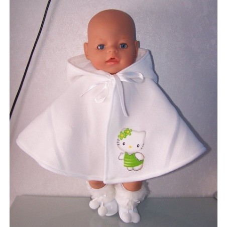 wintercape hello kitty groen baby born 43cm