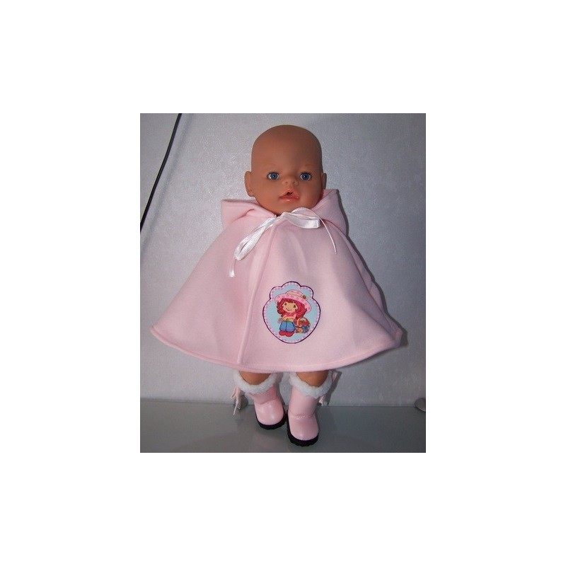 wintercape roze strawberry shortcake in aardbei baby born 43cm