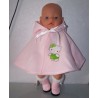wintercape roze met hello kitty baby born 43cm
