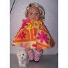 wintercape geel met bloemen baby born 43cm