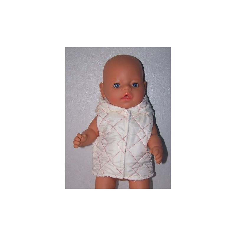 bodywarmer met rood  baby born 43cm