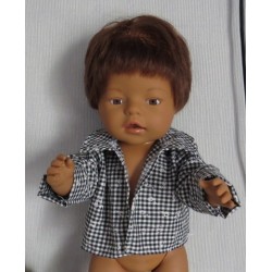 openjasje donker blauw baby born 43cm