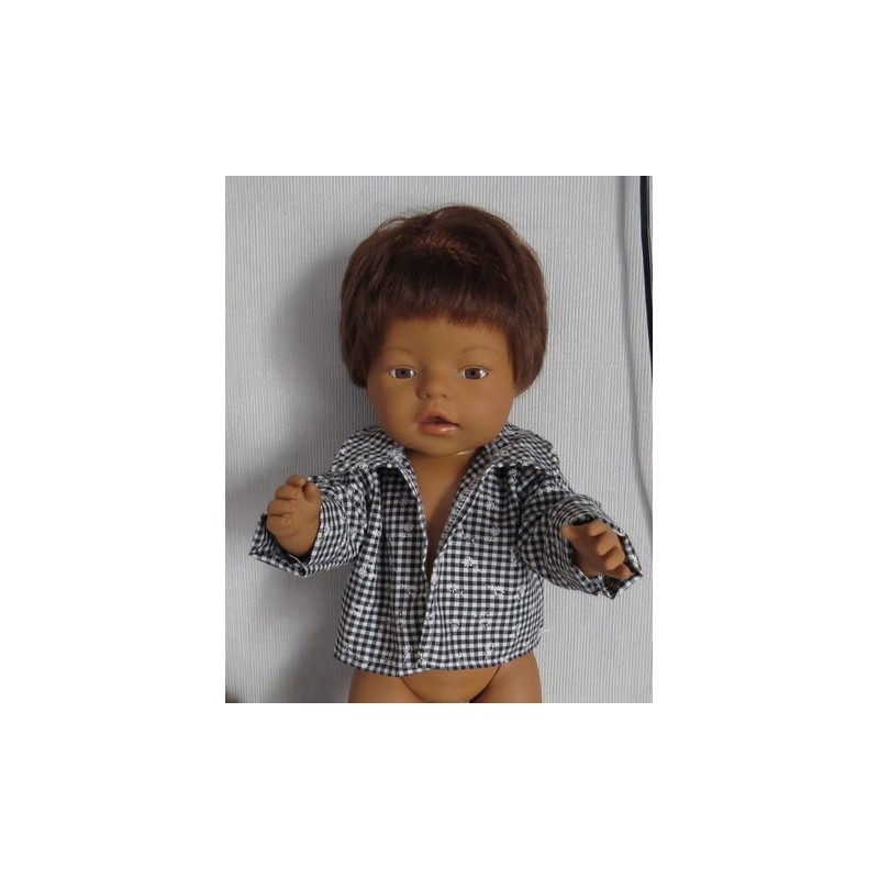 openjasje donker blauw baby born 43cm