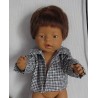 openjasje donker blauw baby born 43cm