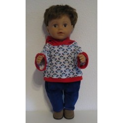 capuchontrui setje politie baby born 43cm