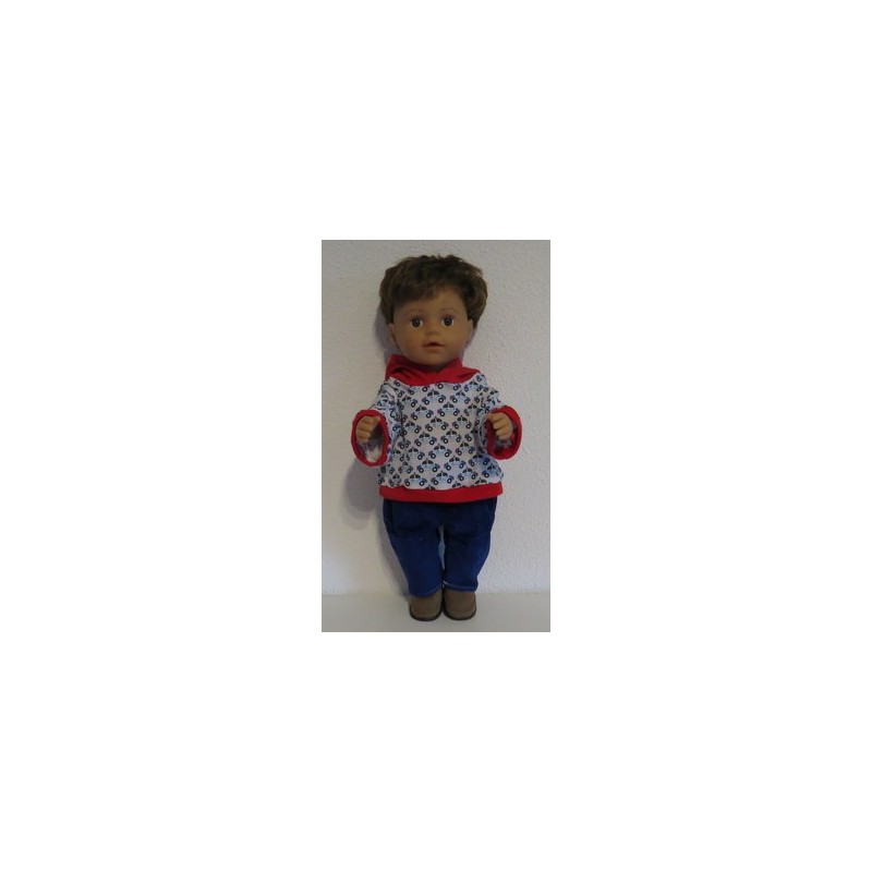 capuchontrui setje politie baby born 43cm