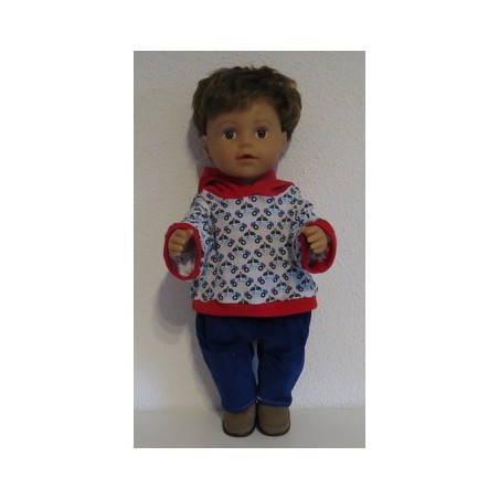 capuchontrui setje politie baby born 43cm