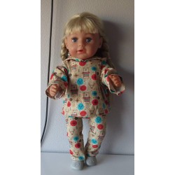capuchontrui setje bruin beren baby born 43cm