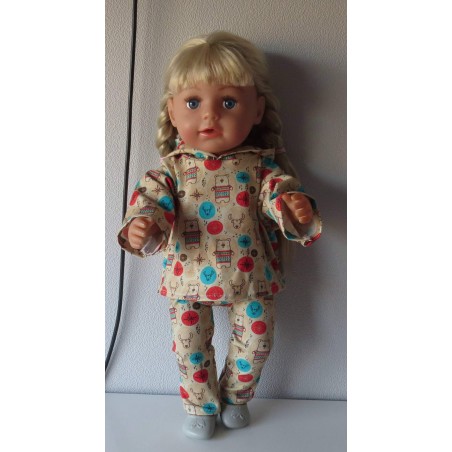 capuchontrui setje bruin beren baby born 43cm