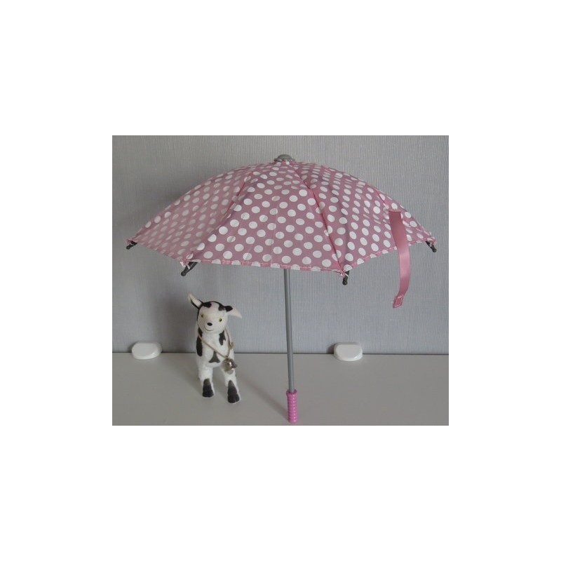 paraplu roze met polka dots
